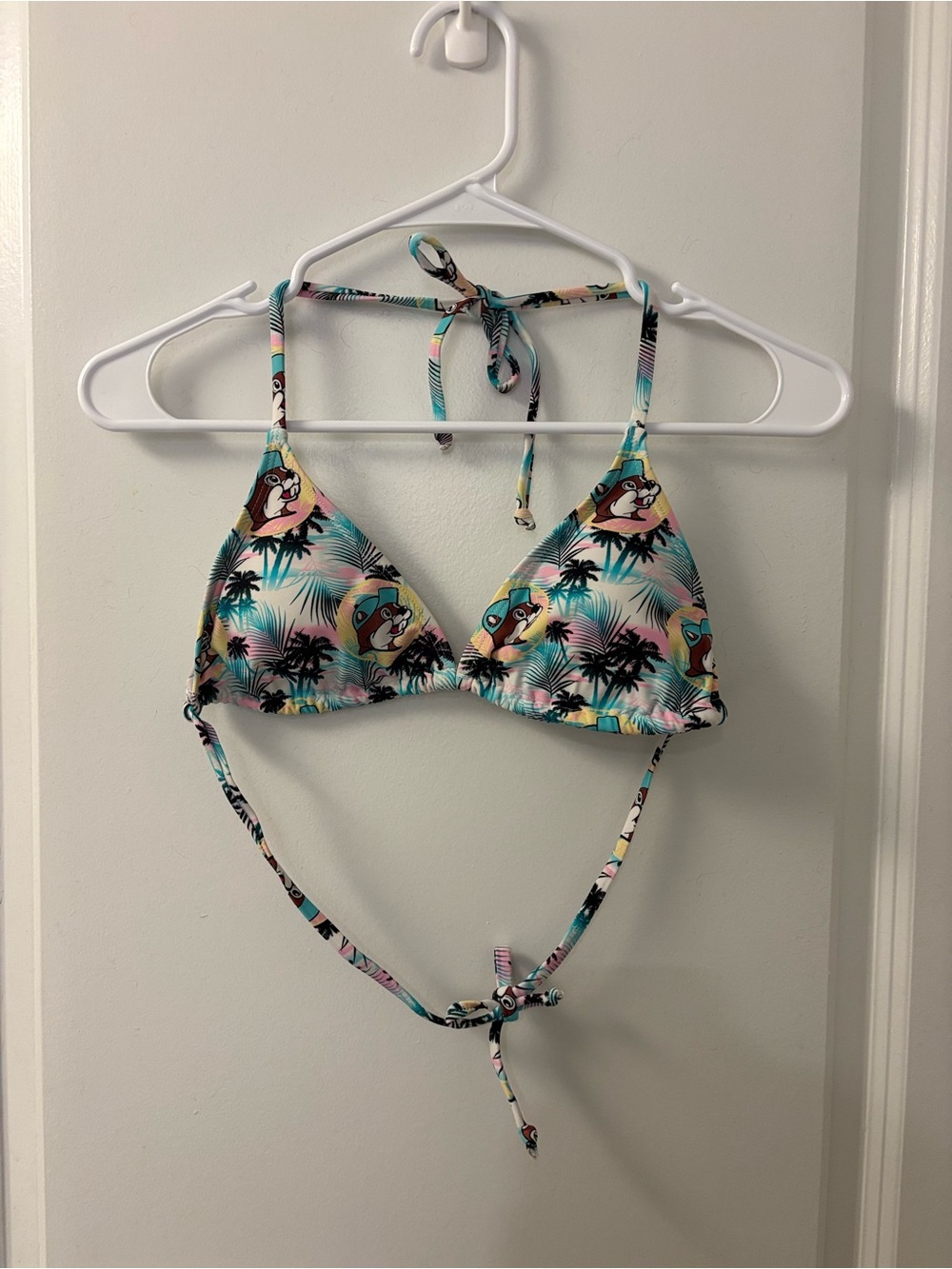 Buc-ee’s Tropical Print Triangle Bikini Top